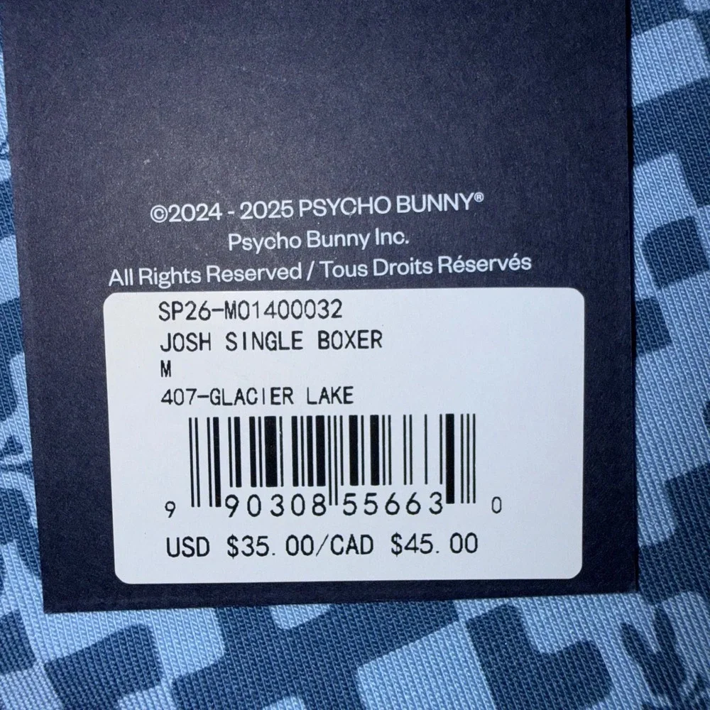 Psycho Bunny Mens Medium Blue Josh Boxer Briefs NWT
